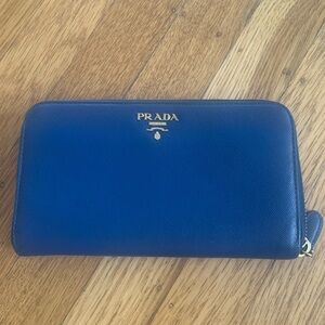 Prada zip around wallet